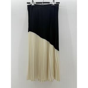Express Womens Pleated Color Block Maxi Skirt - XS
